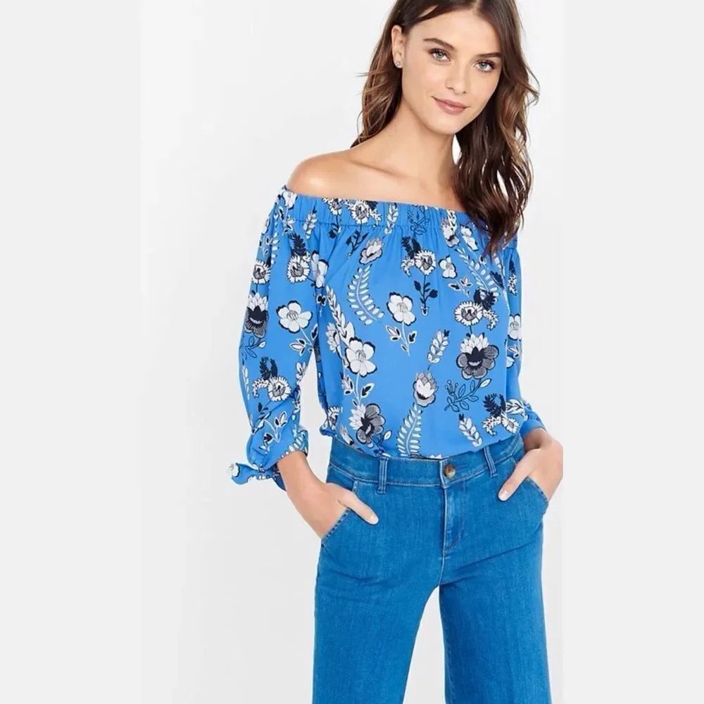 ✨2xHP✨Floral Off The Shoulder Tie Sleeve Blouse✨